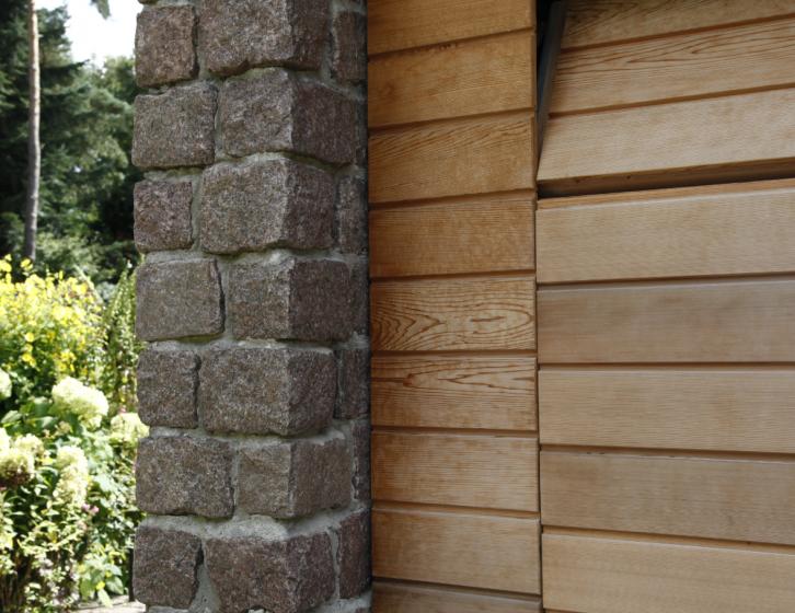 Houten garagedeur - Red Cedar - onbehandeld